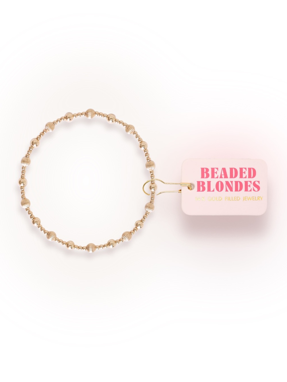Beaded Blondes Petite 6.25 Inch Palmer Fluted Gold Bracelet